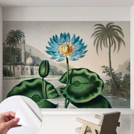 Papier peint adhésif autocollant pour salon chambre à coucher tendance et originale Paysage exotique 152x104 cm