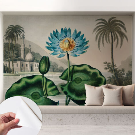 Papier peint adhésif autocollant pour salon chambre à coucher tendance et originale Paysage exotique 208x146 cm