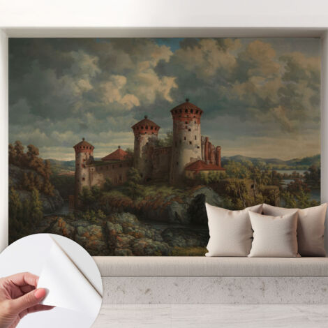 Papier peint adhésif autocollant pour salon chambre à coucher tendance et originale Paysage romantique 208x146 cm