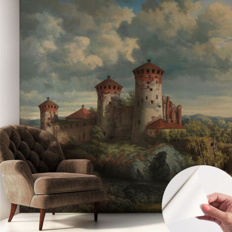 Papier peint adhésif autocollant pour salon chambre à coucher tendance et originale Paysage romantique 250x250 cm