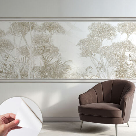 Papier peint adhésif autocollant pour salon chambre à coucher tendance et originale Végétation tropicale 250x104 cm