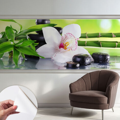 Papier peint adhésif avec colle pour décoration moderne de salon chambre à coucher cuisine et bureau Facile Calme de la nature 250x104 cm