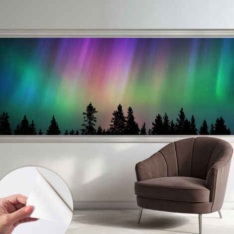 Papier peint adhésif avec colle pour décoration moderne de salon chambre à coucher cuisine et bureau Facile Ciel magique 250x104 cm