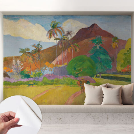 Papier peint adhésif avec colle pour décoration moderne de salon chambre à coucher cuisine et bureau Facile Nature exotique 208x146 cm