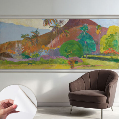 Papier peint adhésif avec colle pour décoration moderne de salon chambre à coucher cuisine et bureau Facile Nature exotique 250x104 cm