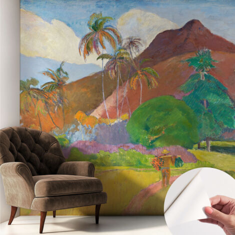 Papier peint adhésif avec colle pour décoration moderne de salon chambre à coucher cuisine et bureau Facile Nature exotique 250x250 cm