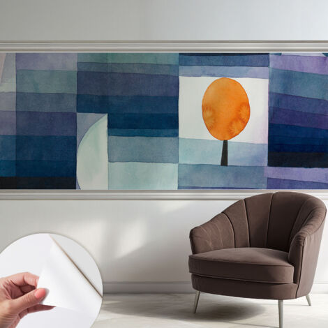 Papier peint adhésif décoratif avec colle pour salon chambre à coucher et bureau Design moderne et facile à poser Arbre abstrait 250x104 cm