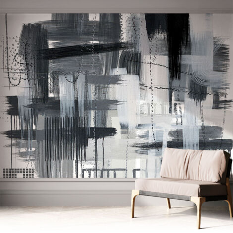 Papier peint adhésif décoratif avec colle pour salon chambre à coucher et bureau Design moderne et facile à poser Art moderne 312x219 cm