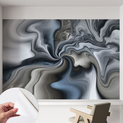 Papier peint adhésif décoratif avec colle pour salon chambre et bureau Installation rapide Nuages tourbillonnants 152x104 cm