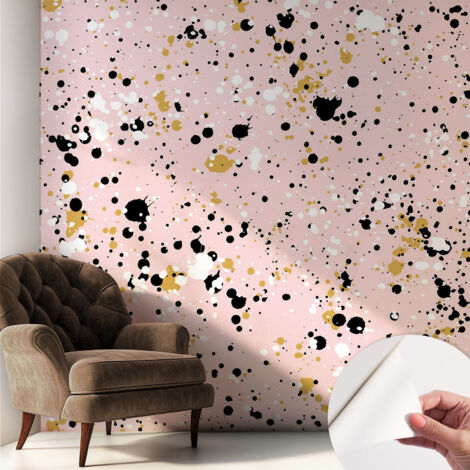 Papier peint adhésif décoratif avec colle pour salon chambre et bureau Installation rapide Taches artistiques 250x250 cm