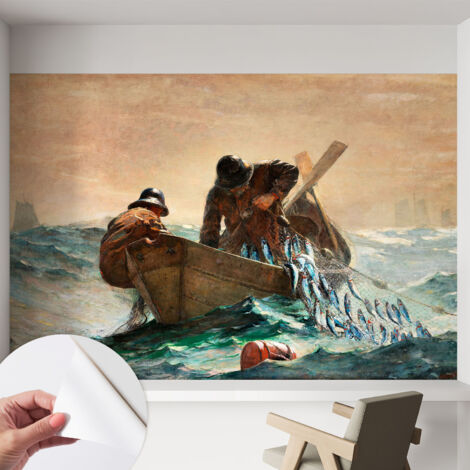 Papier peint adhésif décoratif pour chambre et salon Design moderne à poser facilement Aventure marine 152x104 cm