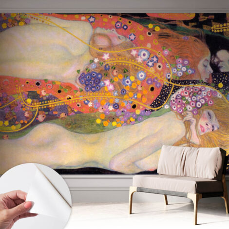 Papier peint adhésif décoratif pour chambre et salon Design moderne à poser facilement Composition florale 312x219 cm