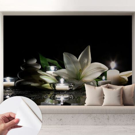 Papier peint adhésif décoratif pour chambre et salon Design moderne à poser facilement Scène relaxante 208x146 cm