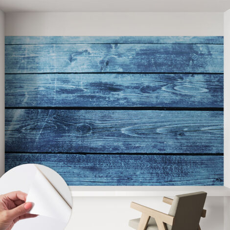 Papier peint adhésif décoratif pour chambre et salon Design moderne à poser facilement Sol rustique 152x104 cm
