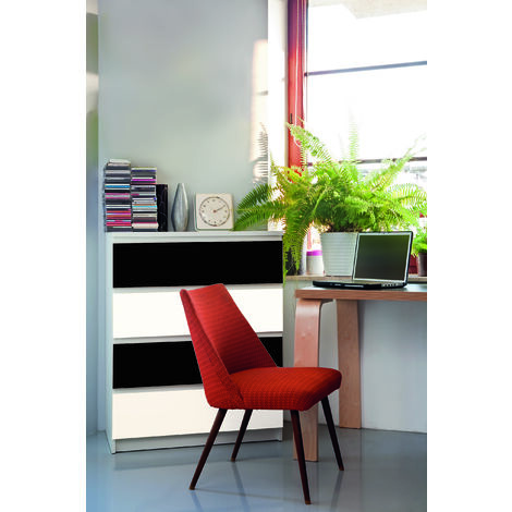 Papier peint adhésif décoratif pour meuble Laque noir 200 x 67,5 cm uni
