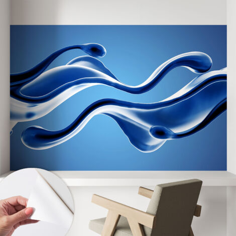 Papier peint adhésif décoratif pour salon chambre et cuisine Facile à poser avec colle Légèreté abstraite 104x70 cm