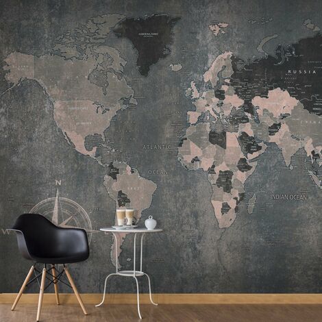 Papier peint adhésif Grey World - 147 x 105 cm