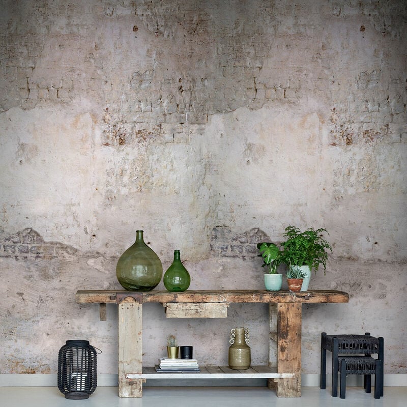 Hxadeco - Papier peint ancien pierre et brique 159x280cm