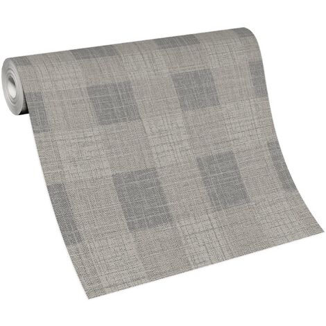 Papier peint anglais marron & bleu à carreaux  Tapisserie rétro motif carreaux anglais  Papier peint pour salle à manger vintage marron
