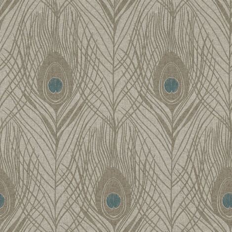 Papier peint animaux plume pour salon Tapisserie motif bleu marron gris Papier peint intissé moderne oiseau pour chambre