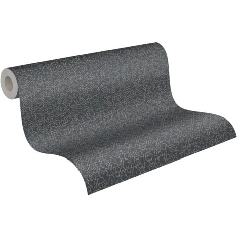 Papier peint anthracite oriental Papier peint non-tissé à motifs orientaux en gris foncé Papier peint à motifs orientaux