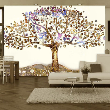 Papier Peint "Arbre Doré" 175 x 250 cm