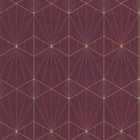 Papier peint art déco Bordeaux 10.03x0.53