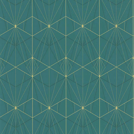 Papier peint art déco Vert 10.03x0.53