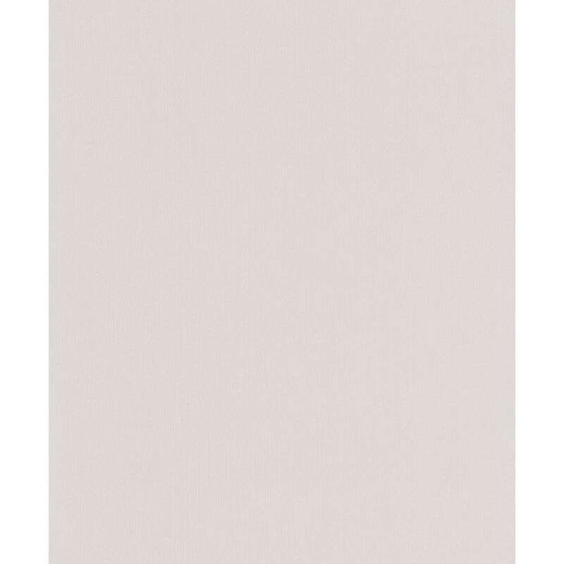 Papier Peint Uni avec Lignes Verticales Blanc 10mx 0.53 m