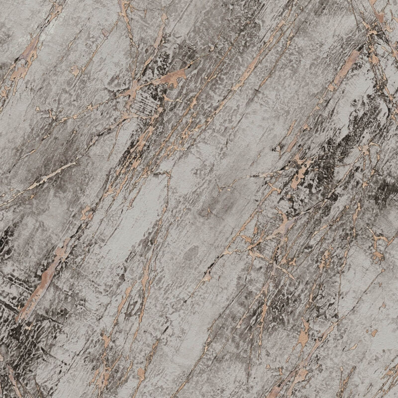 Papier peint aspect pierre carrelage Profhome 388174 papier peint intissé gaufré à chaud texturé à l'aspect marbre mat gris bronze 5,33 m2