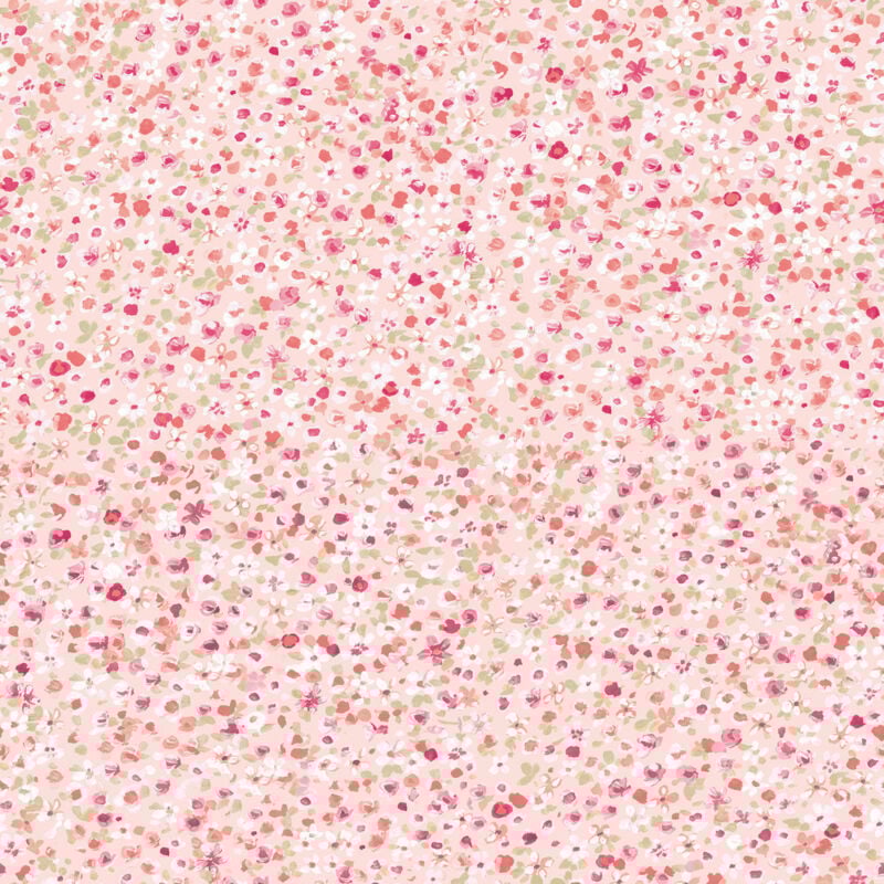 Papier peint auto-adhésif - Floral Fond Rose - 5.75 m x 45 cm