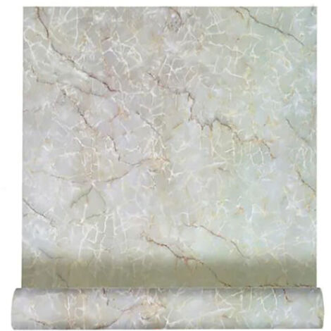 [Papier peint auto-adhésif] PVC imperméable résistant aux hautes températures Grain Marbre pour cuisine 40cm x 3m - 1 pièce