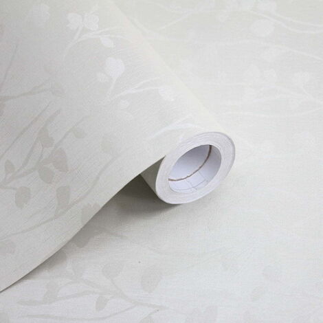 Papier Peint Autocollant 3D Motif Branches Beige WF009 61 x 500 cm, Revêtement Mural Style Européen
