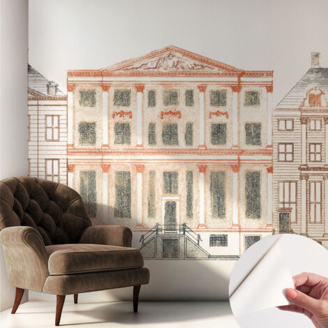 Papier peint autocollant adhésif avec imprimé installation simple qualité excellente sans désordre Bâtiments classiques 250x250 cm