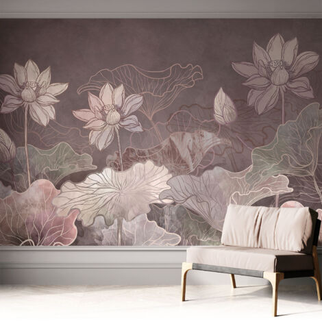 Papier peint autocollant adhésif avec imprimé installation simple qualité excellente sans désordre Botanique paisible 312x219 cm