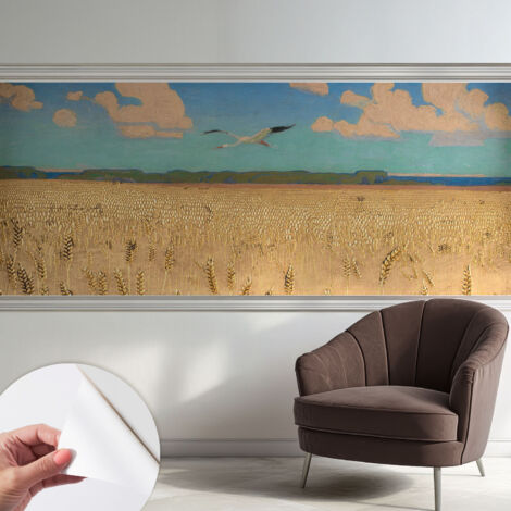 Papier peint autocollant adhésif avec imprimé installation simple qualité excellente sans désordre Champ de blé 250x104 cm