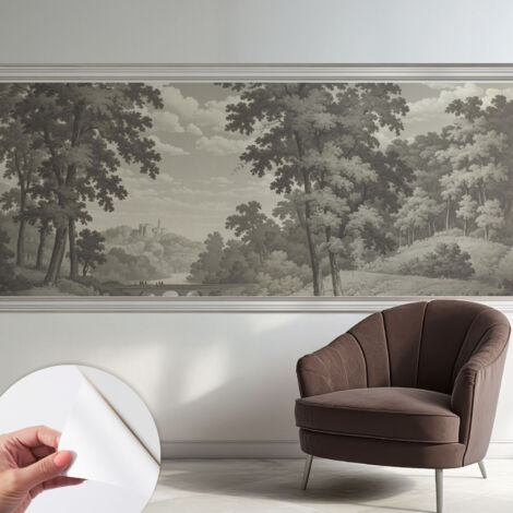 Papier peint autocollant adhésif avec imprimé installation simple qualité excellente sans désordre Château et pont 250x104 cm