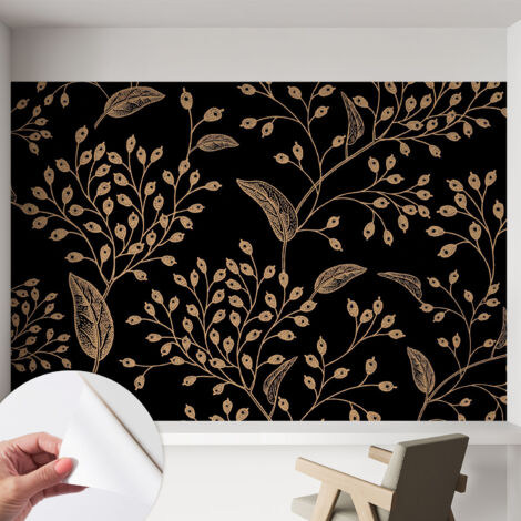 Papier peint autocollant adhésif avec imprimé installation simple qualité excellente sans désordre Élégance botanique 152x104 cm