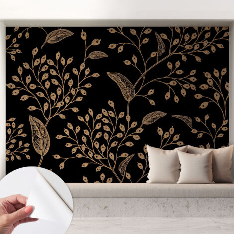 Papier peint autocollant adhésif avec imprimé installation simple qualité excellente sans désordre Élégance botanique 208x146 cm