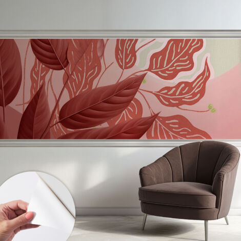 Papier peint autocollant adhésif avec imprimé installation simple qualité excellente sans désordre Feuilles organiques 250x104 cm
