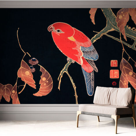 Papier peint autocollant adhésif avec imprimé installation simple qualité excellente sans désordre Oiseau exotique 312x219 cm
