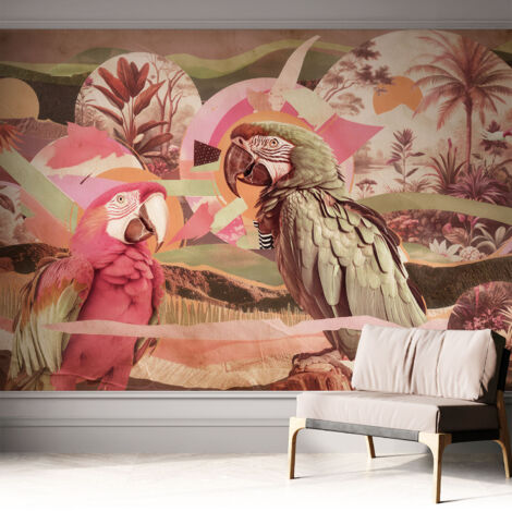 Papier peint autocollant adhésif avec imprimé installation simple qualité excellente sans désordre Oiseaux tropicaux 312x219 cm