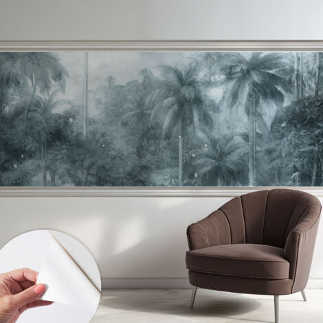 Papier peint autocollant adhésif décoratif avec motifs pour salon et chambre a motif Végétation tropicale 250x104 cm