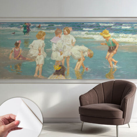 Papier peint autocollant adhésif installation rapide du papier peint durable et résistante Enfance à la plage 250x104 cm