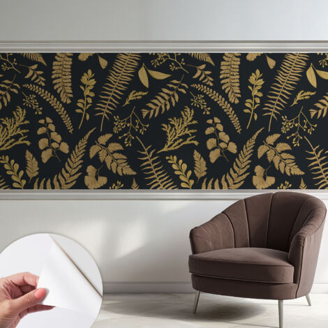 Papier peint autocollant adhésif installation rapide du papier peint durable et résistante Feuilles botaniques 250x104 cm