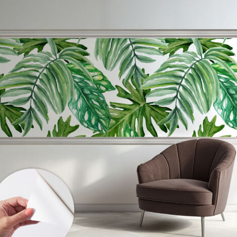 Papier peint autocollant adhésif installation rapide du papier peint durable et résistante Feuilles exotiques 250x104 cm