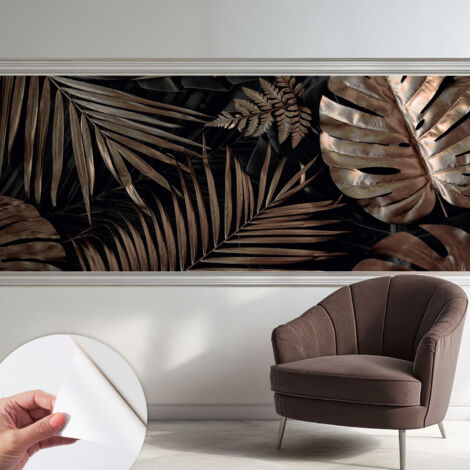 Papier peint autocollant adhésif installation rapide du papier peint durable et résistante Feuilles exotiques 250x104 cm
