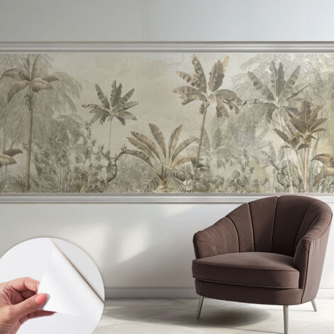 Papier peint autocollant adhésif installation rapide du papier peint durable et résistante Jungle tropicale 250x104 cm
