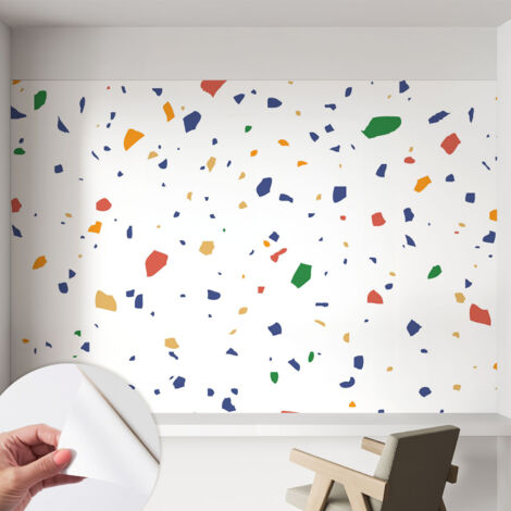 Papier peint autocollant adhésif installation rapide du papier peint durable et résistante Morceaux arc-en-ciel 152x104 cm