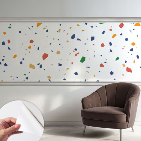 Papier peint autocollant adhésif installation rapide du papier peint durable et résistante Morceaux arc-en-ciel 250x104 cm